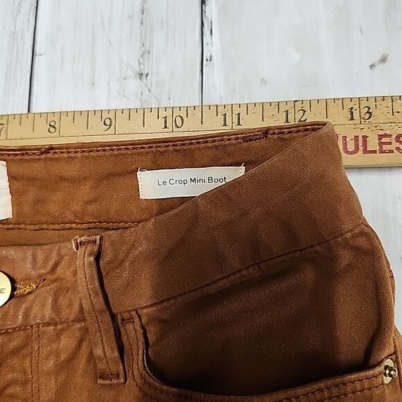 FRAME Le Crop Mini Boot Womens Size 25 Tobacco Rust Cropped Bootcut Jeans - Picture 7 of 13